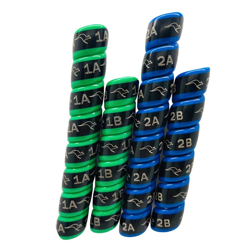 Outback Wrap Hydraulic Hose Markers, 2-Pair Green/Blue (Remotes 1-2)